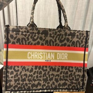 Christian Dior Leopard Print Tote